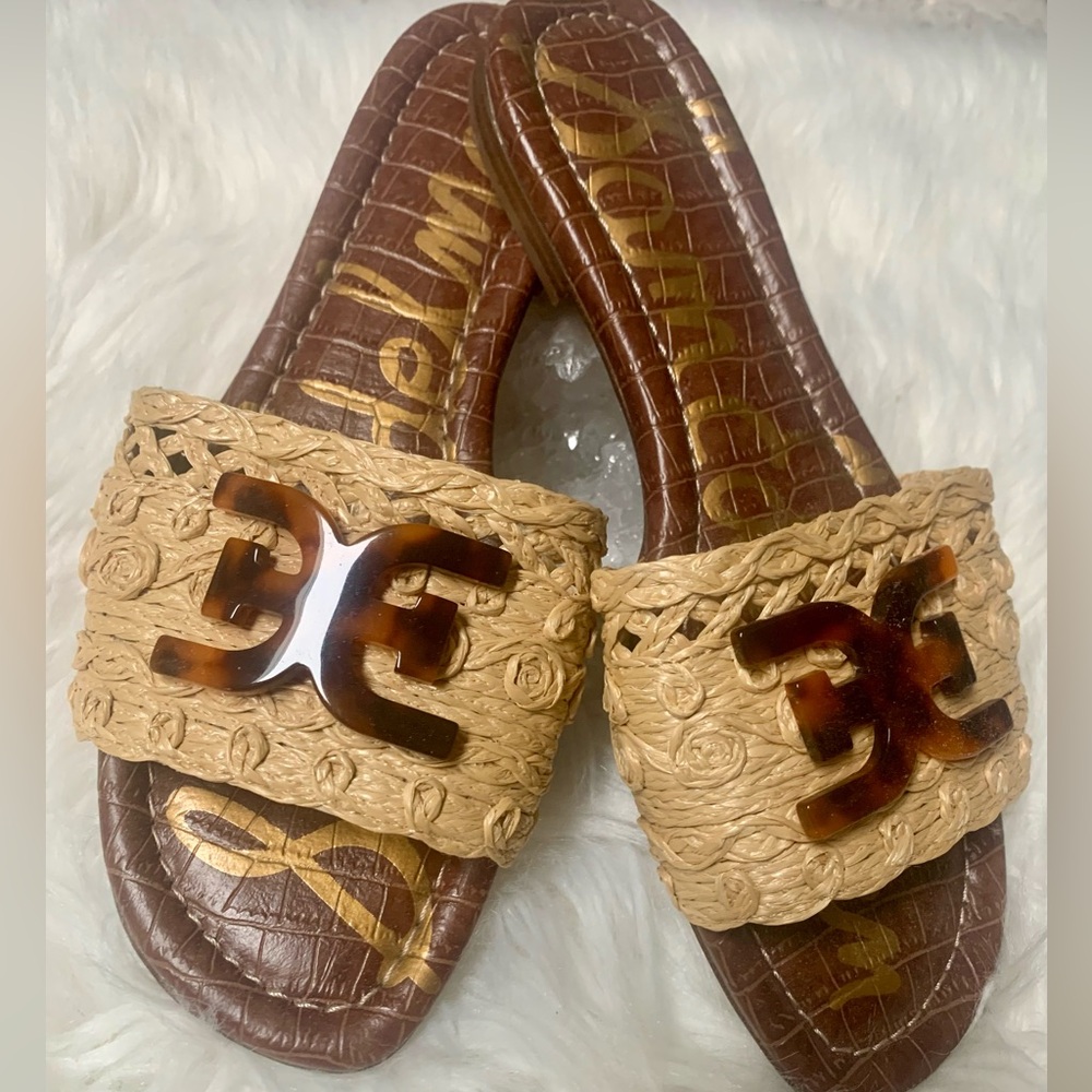 Sam Edelman Raffia Slide Sandals